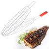 Metal Stainless Steel BBQ Tools Fish Grill Outdoor Barbecue Grilling Clip Fish Rack BBQ Accessories Camping Barbecue Clip BBQ Fish Grill Barbecue Net Basket