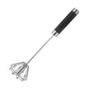Semi-automatic Egg beater Manual Self Turning Stainless Steel Whisk Hand Mixer Blender Egg Tools
