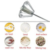 Semi-automatic Egg beater Manual Self Turning Stainless Steel Whisk Hand Mixer Blender Egg Tools