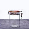 Multipurpose Bamboo Lid Glass Airtight Canister Storage Bottles Jars Grains Tea Leaf Coffee Beans Candy Food Jar