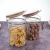 Multipurpose Bamboo Lid Glass Airtight Canister Storage Bottles Jars Grains Tea Leaf Coffee Beans Candy Food Jar