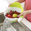 Multi-functional Drain Basket Plastic Double Layer Vegetable Washing Basket Portable Kitchen Fruit Basket Home Kitchen Storage