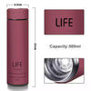 Personalised Stainless steel water bottle | Insulate Thermos double walled Steel mug with Stainless Steel Strainer - 304 SS