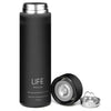 Personalised Stainless steel water bottle | Insulate Thermos double walled Steel mug with Stainless Steel Strainer - 304 SS