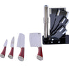 Stainless Steel Kitchen Knife Set with Black Stand & 6 Piece Professional Kitchen Knife Set Precision Sharp Chef Knives
