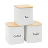 3P SQ TIN CANNISTER WHITE