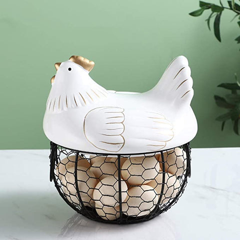 CERAMIC EGG BASKET 23*22.5CM