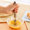 Semi-automatic Egg beater Manual Self Turning Stainless Steel Whisk Hand Mixer Blender Egg Tools