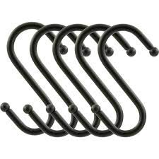 Metal S Hooks - 2 Packs (Pack of 6 Hooks)