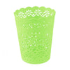 4pcs Lace Hollow Barrel Flower Plastic Pots Desktop Decoration Storage Make Up Brush Holder Artificial Plant vase Makeup pen pot brush holder Tidy desk organizer Storage basket