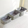 Linen Fabric Clothes Storage Box with Handle Folding Laundry Toy Storage Basket Closet Organizer Household Sundries Sorting Box