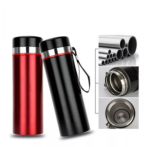 Stainless steel water bottle | Insulate Thermos double walled Steel mug with Stainless Steel Strainer - 304 SS - 550ml